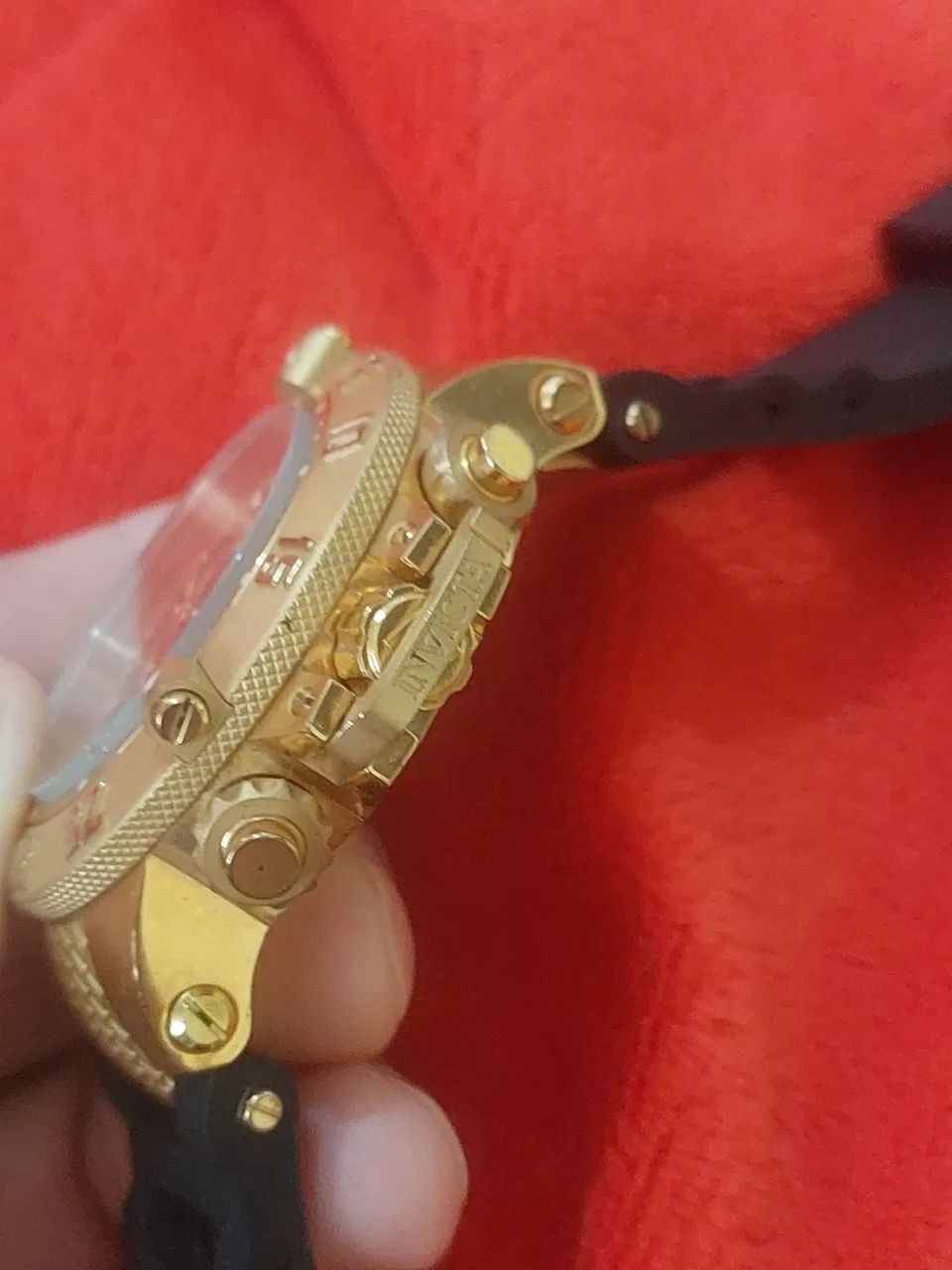 Vendo relógio Invicta Noma 3 com plaque em ouro - Foto 3