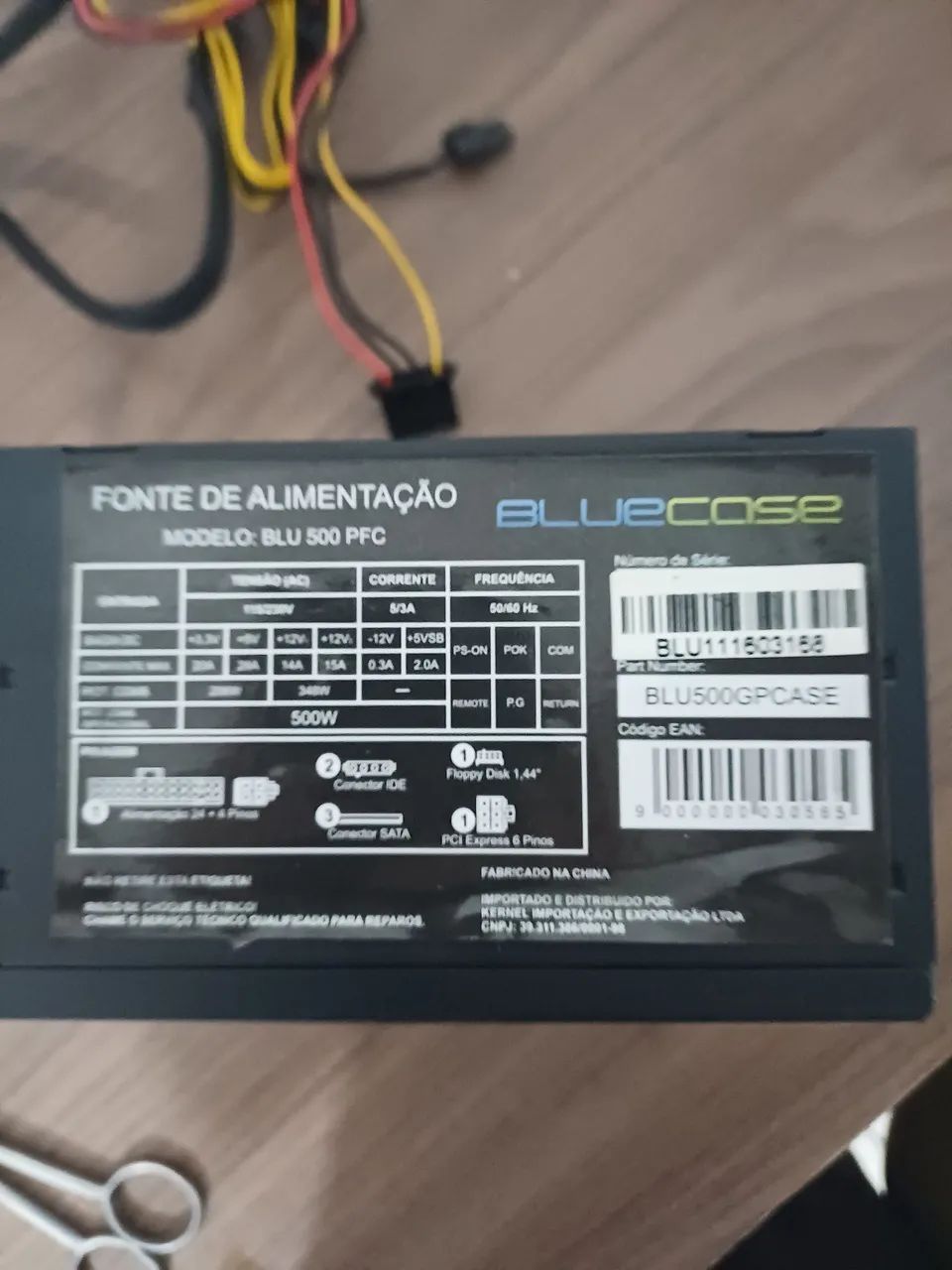 Fonte Bluecase Blue 500 PFC 500W para PC