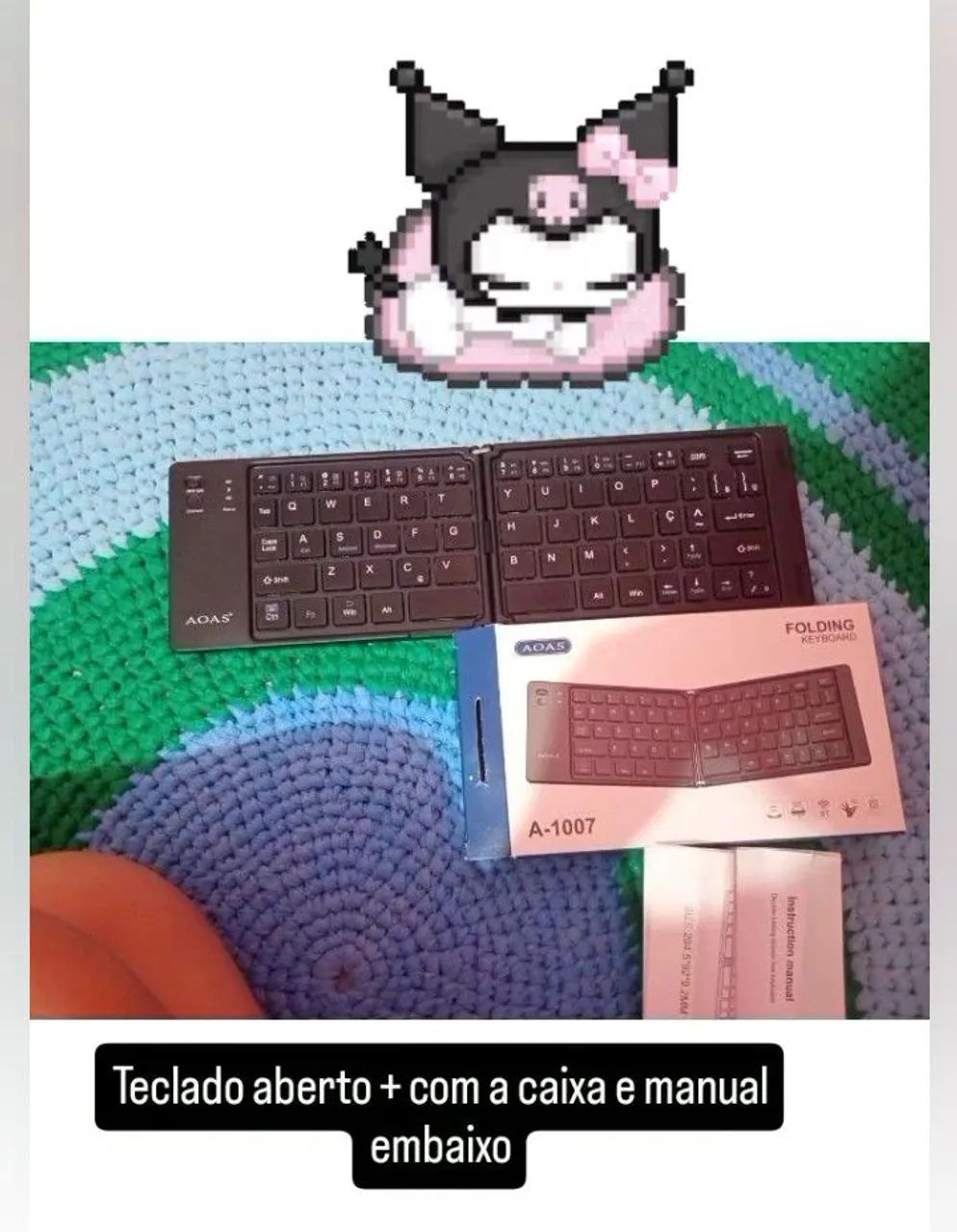 Teclado ? Folding Keyboard 1000-7 (dobrável) - Foto 4