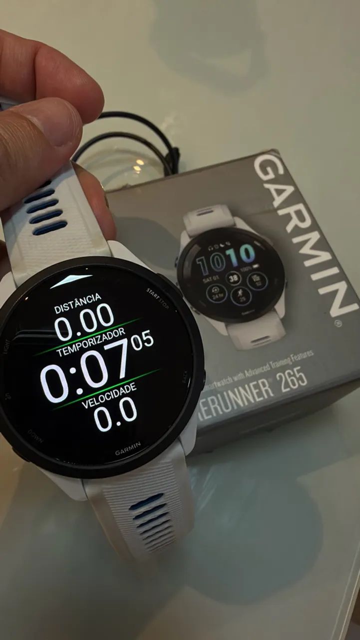 Garmin Forerunner 265S - GPS, AMOLED, Branco | Com Caixa