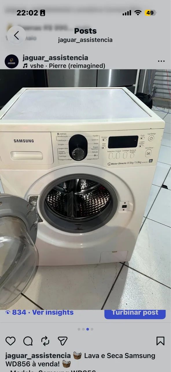 Lava e seca Samsung 