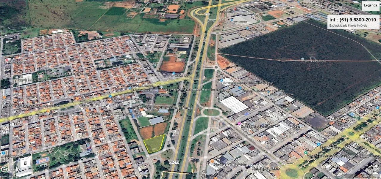 Terreno projeção comercial com 3.091m² em frente a EPNB.