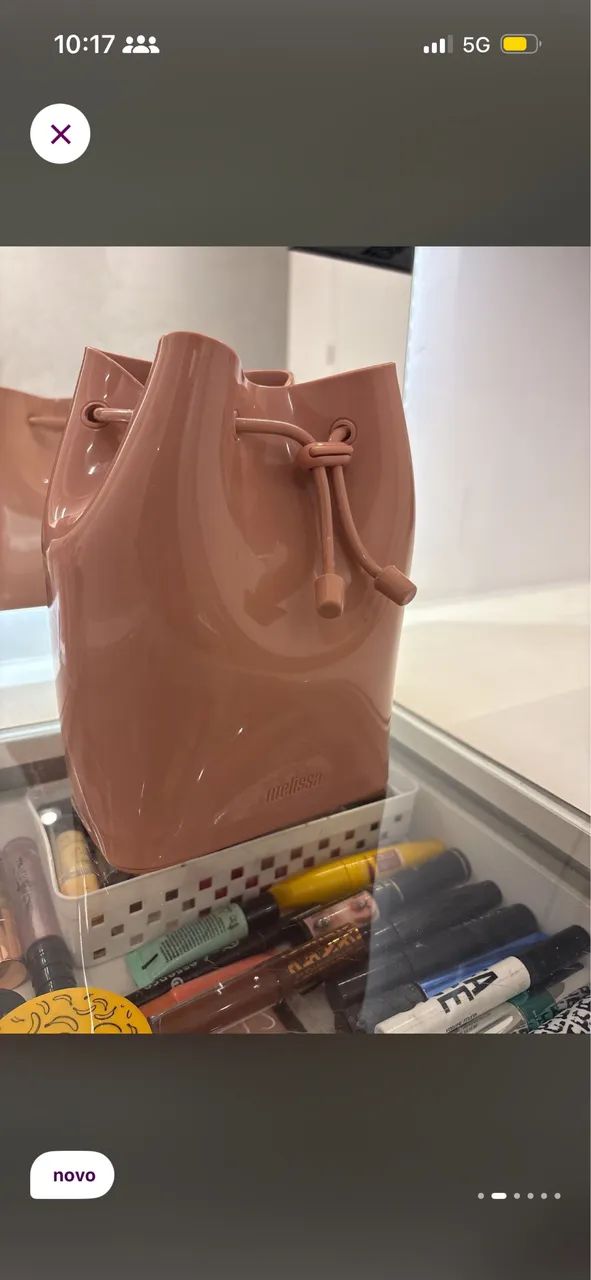 Bolsa Melissa Nude/Rose - Foto 4