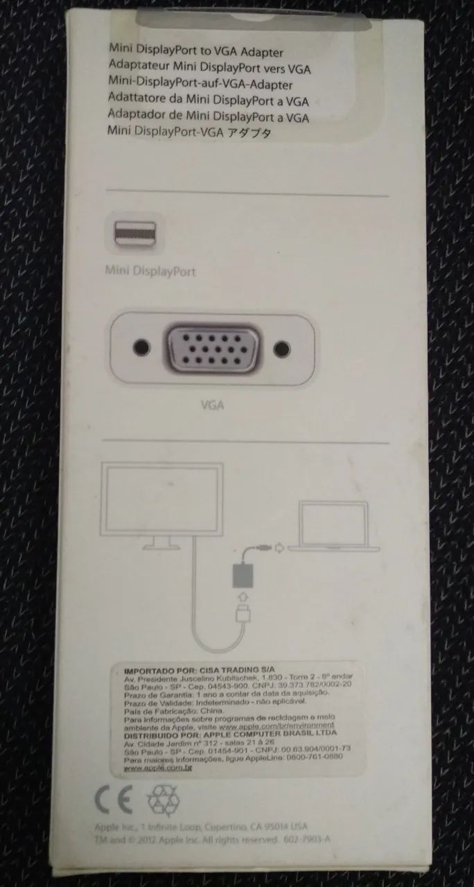 Apple Cabo Adaptador Mini Displayport Para Vga (original) - Foto 4
