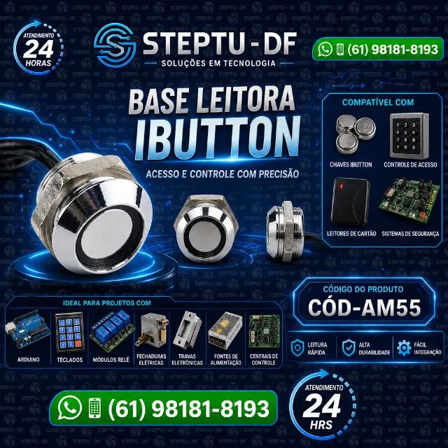 Leitor para ibutton Arduino - Pic - Automação  I-button COD-AM55 
