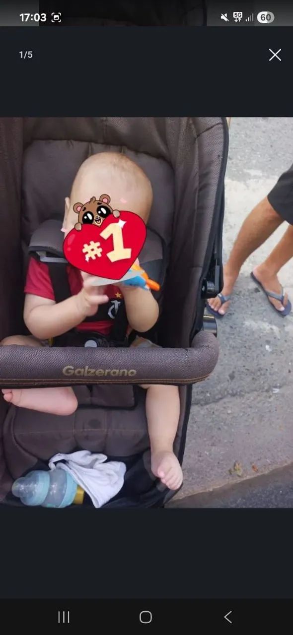 Carrinho de bebê+bebê conforto e banheira - Foto 4