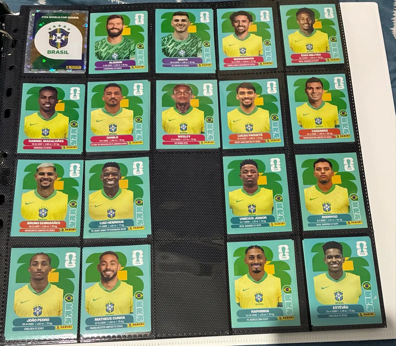 Kit Figurinha Brasil Copa 2026