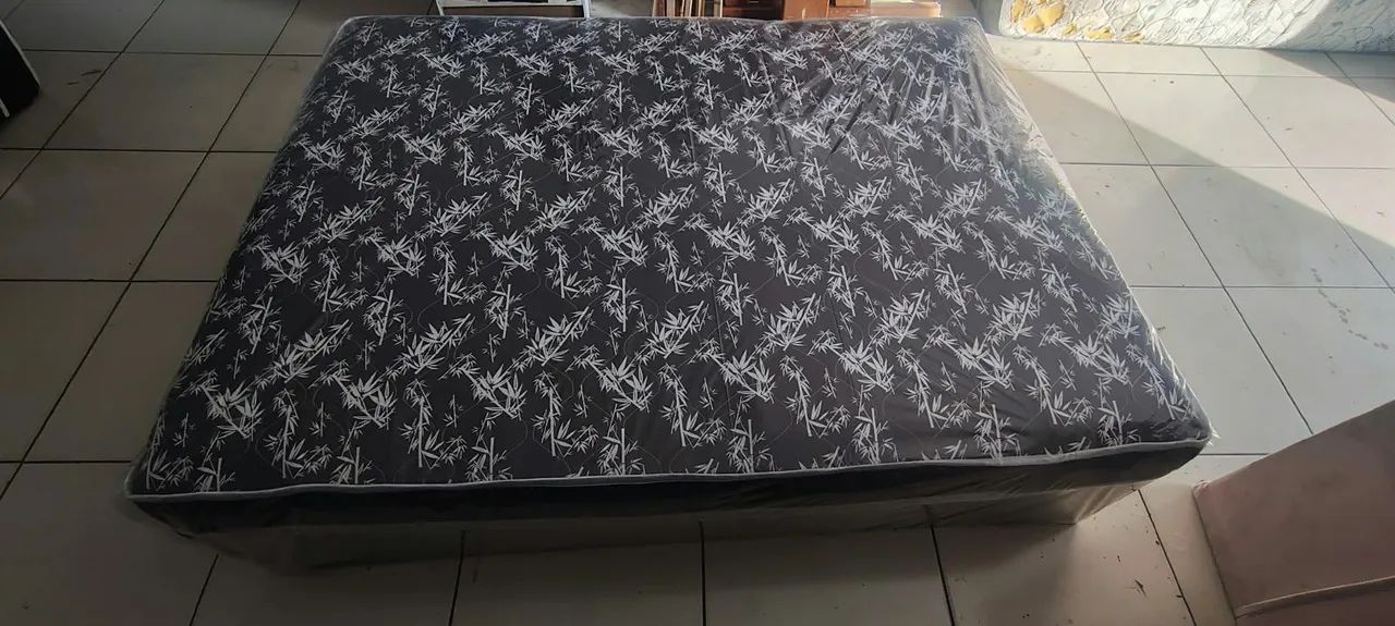 CAMA BOX CASAL ESPUMA ALTA D33 NOVA R$550-ENTREGA GRÁTIS-  - Foto 3