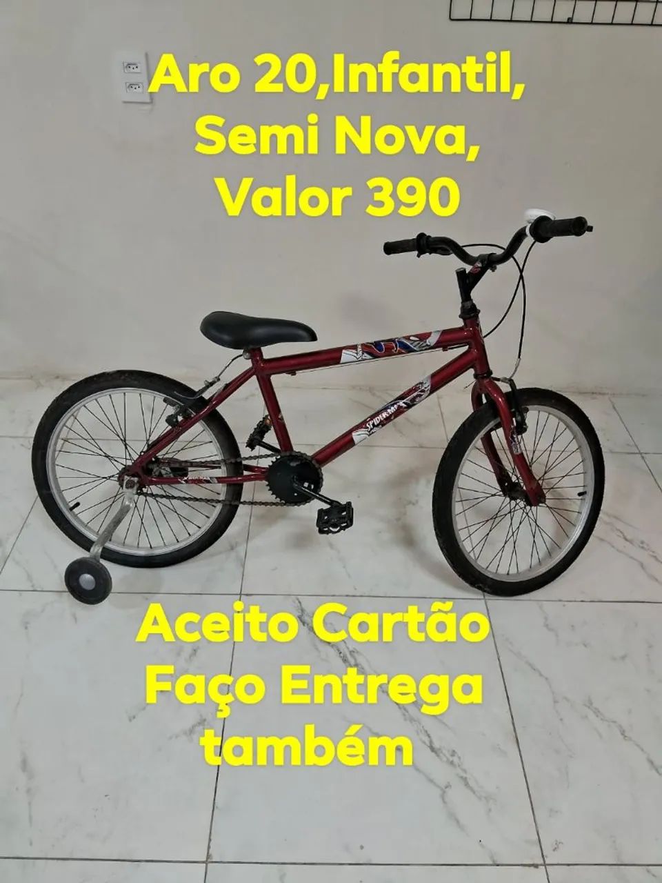 Bicicleta Infantil Aro 20, Faço Entrg