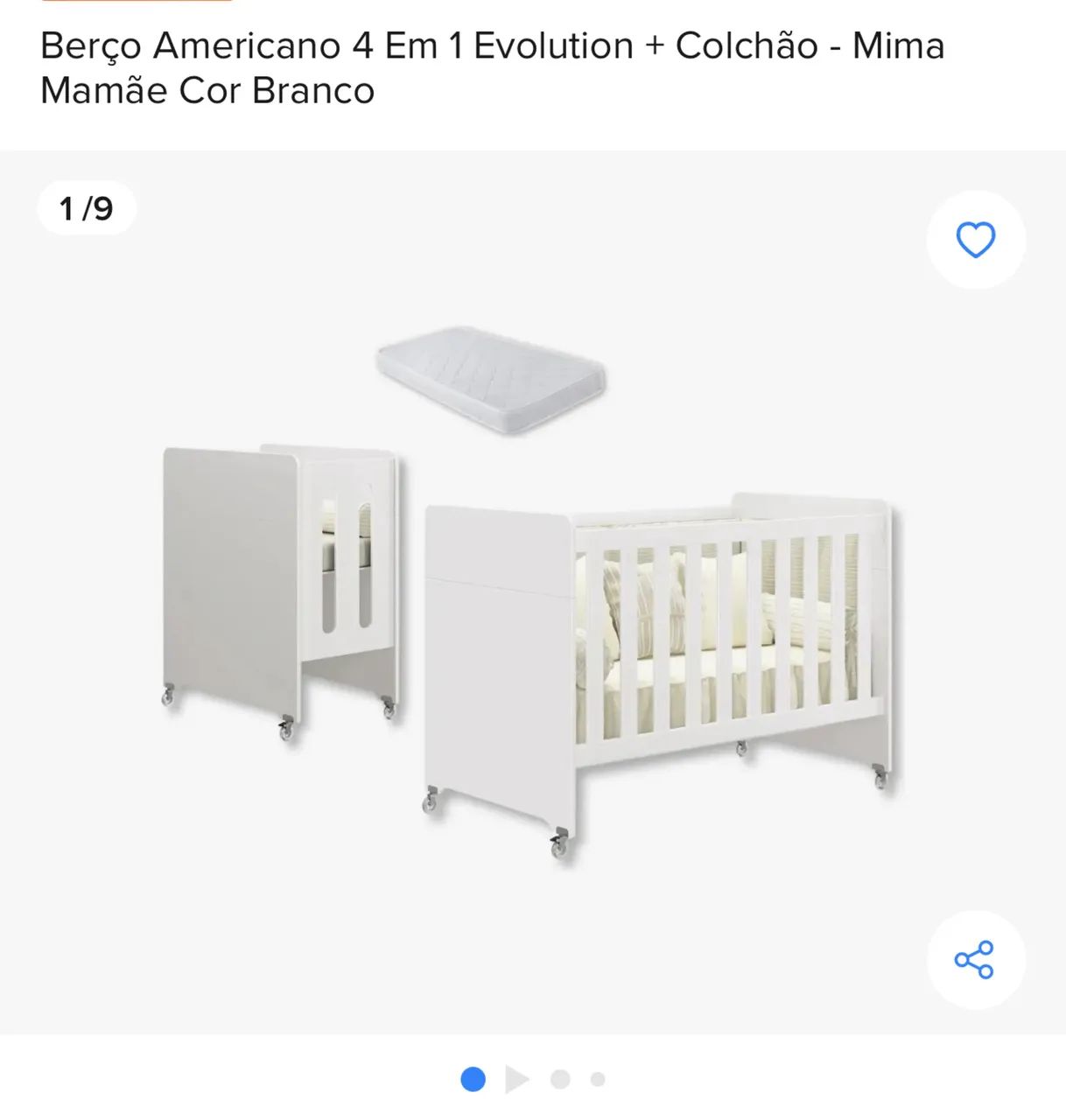 Berço americano 4 em 1 