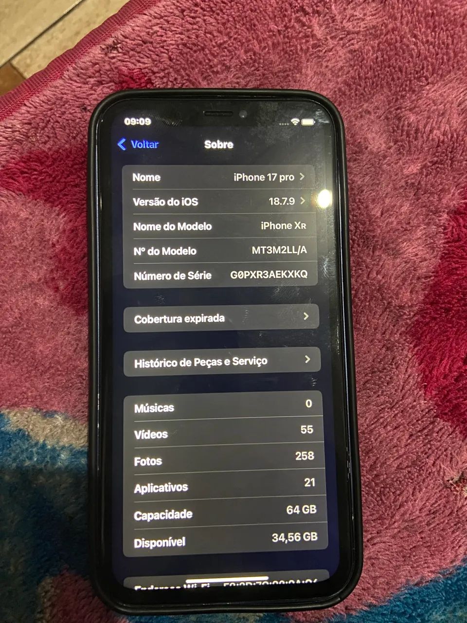 IPHONE XR NA CARCAÇA DO 17 pro max
