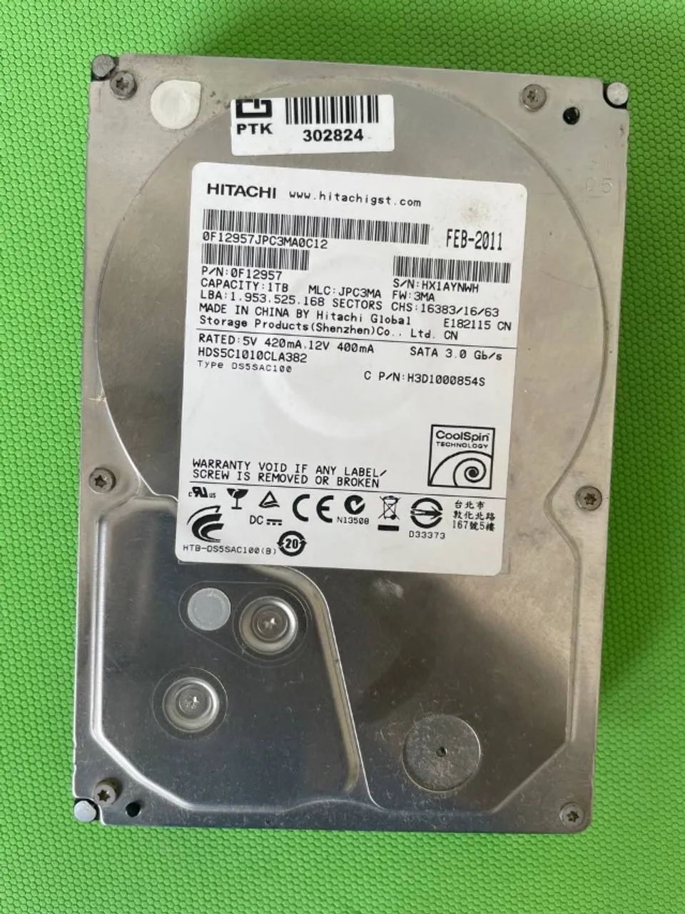 HD 1TB - Funcionando perfeitamente