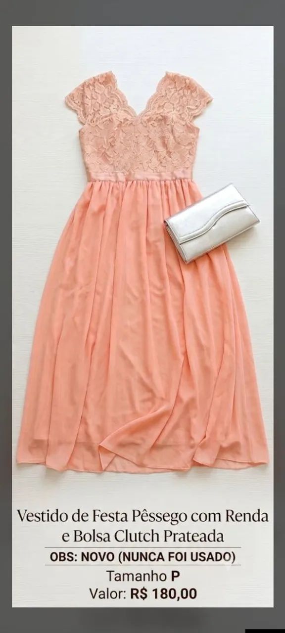 Vestido de festa + bolsa 