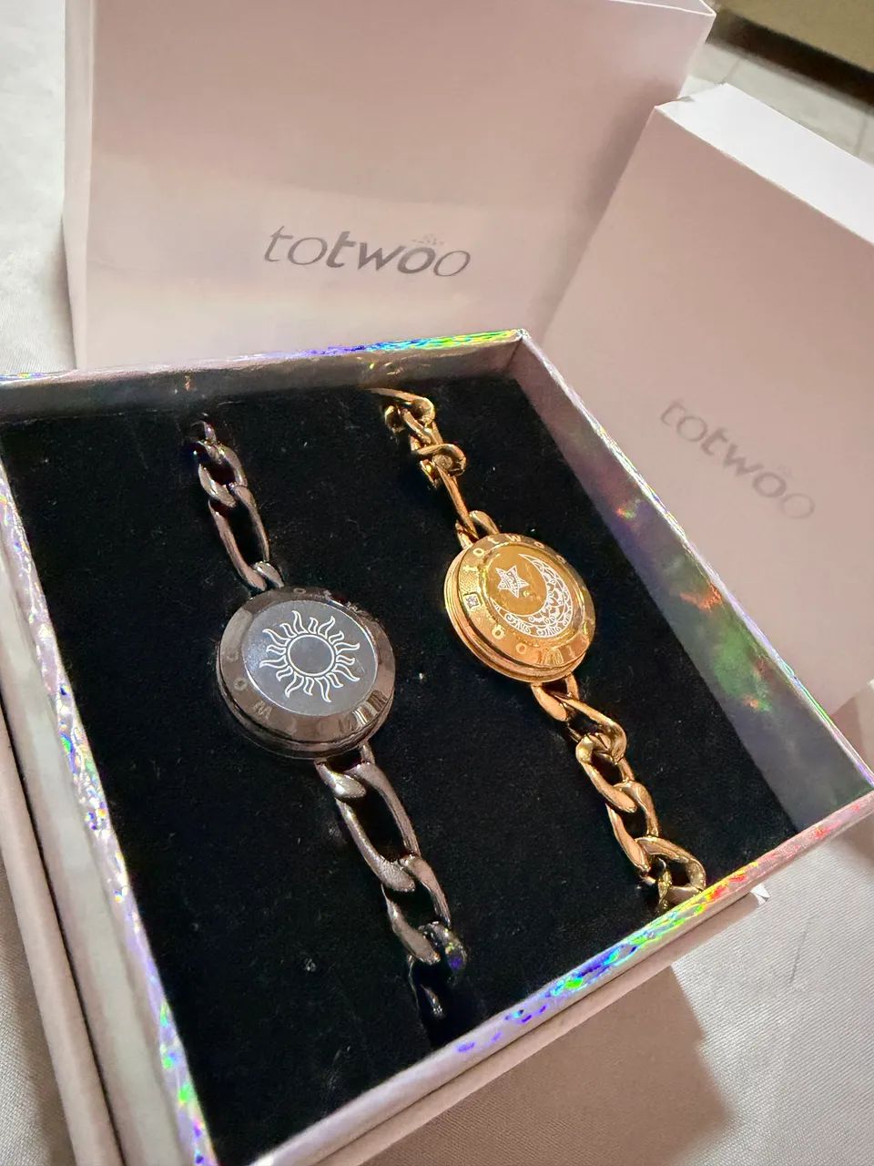 Totwoo pulseiras de toque de longa distância! Ideal para presentear! - Foto 2