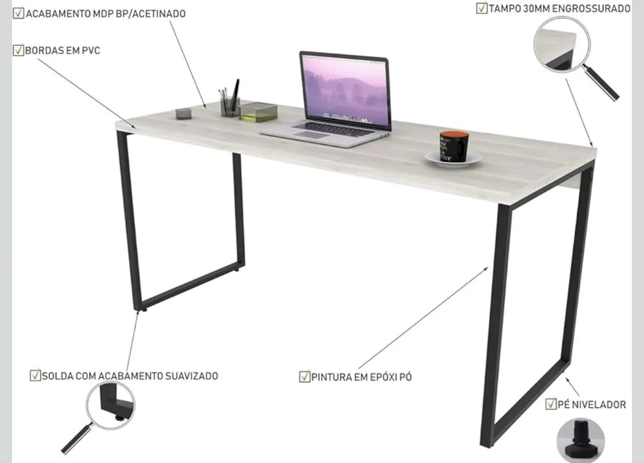 Mesa escritório ? Mesa computador  - Foto 5