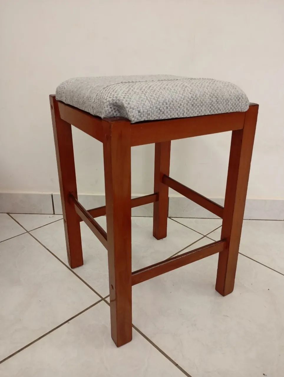 Banqueta Madeira Maciça 50cm