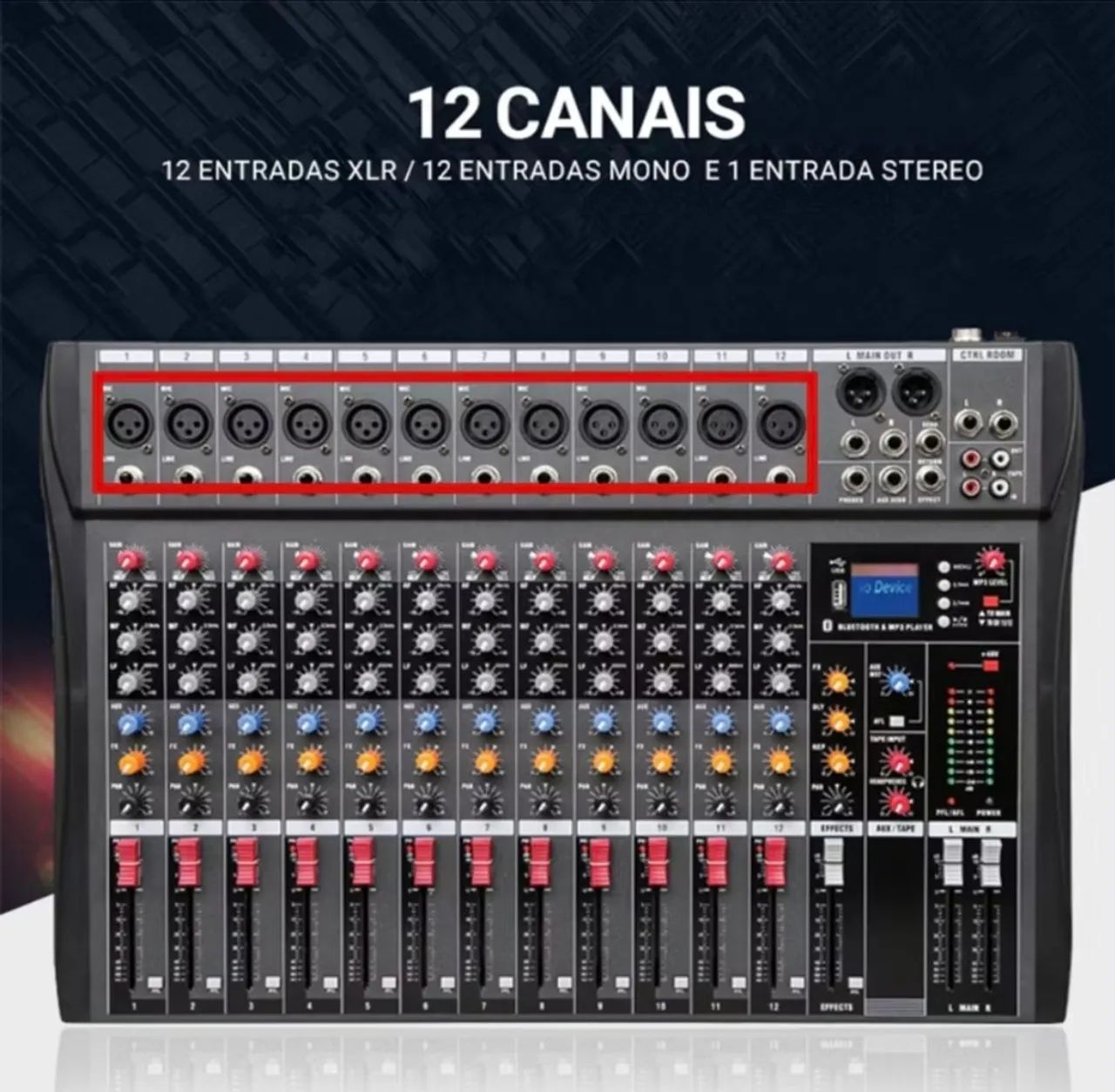 Vende-se Mesa de som 12 canais - Foto 2
