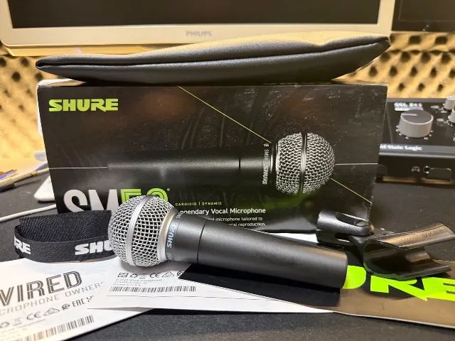 Microfone Shure Sm58 Novo !!!! Na caixa 