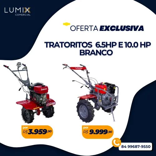 TRATORITO 6.5HP E 10.0 HP BRANCO