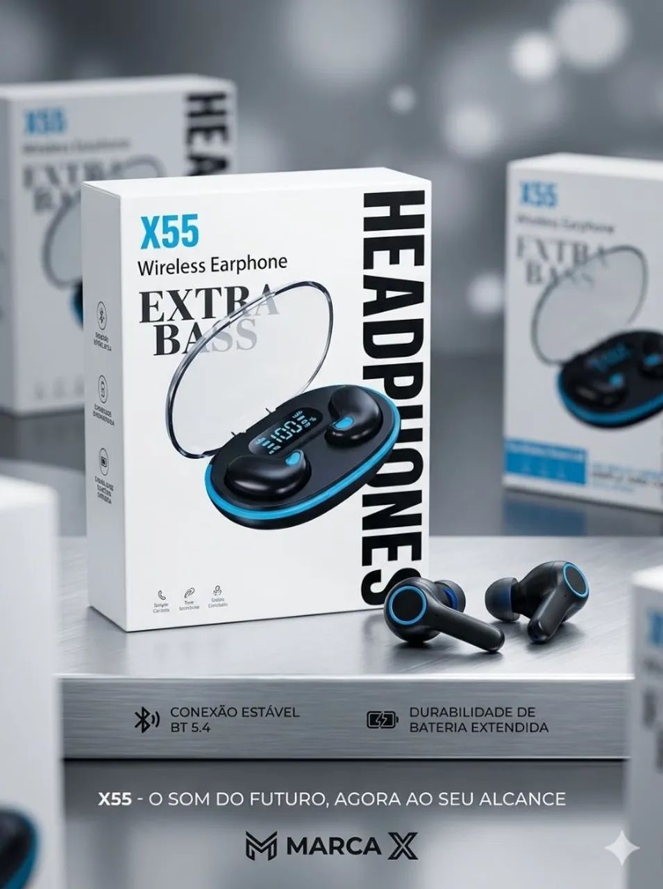 Vendo fones Bluetooth novos