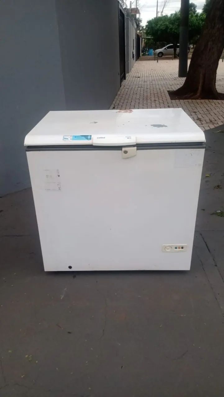 Frizer horizontal 320 litros gaz e motor original 