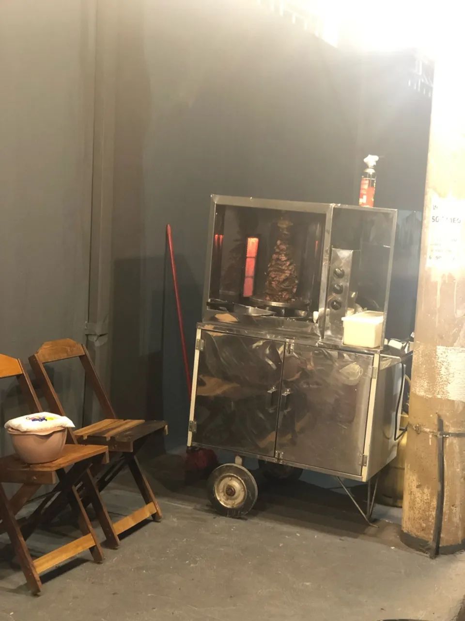 Máquina de Churrasco Grego em Inox 