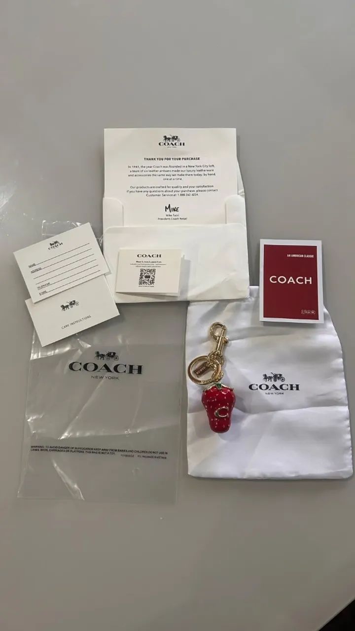 chaveiro coach morango vermelho original - Foto 2