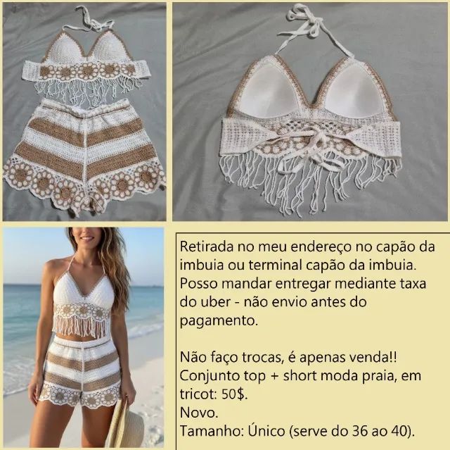 Conjunto top + short moda verão novo