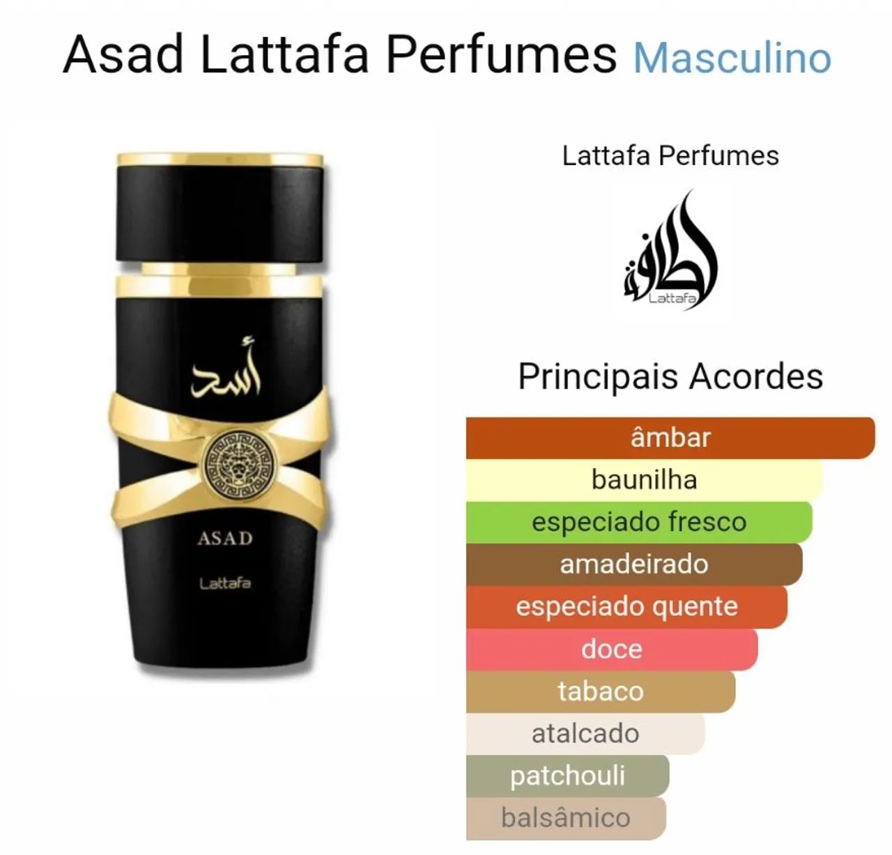 Perfume Árabe Asad Lattafa -100% Original - lacrados  - Foto 3