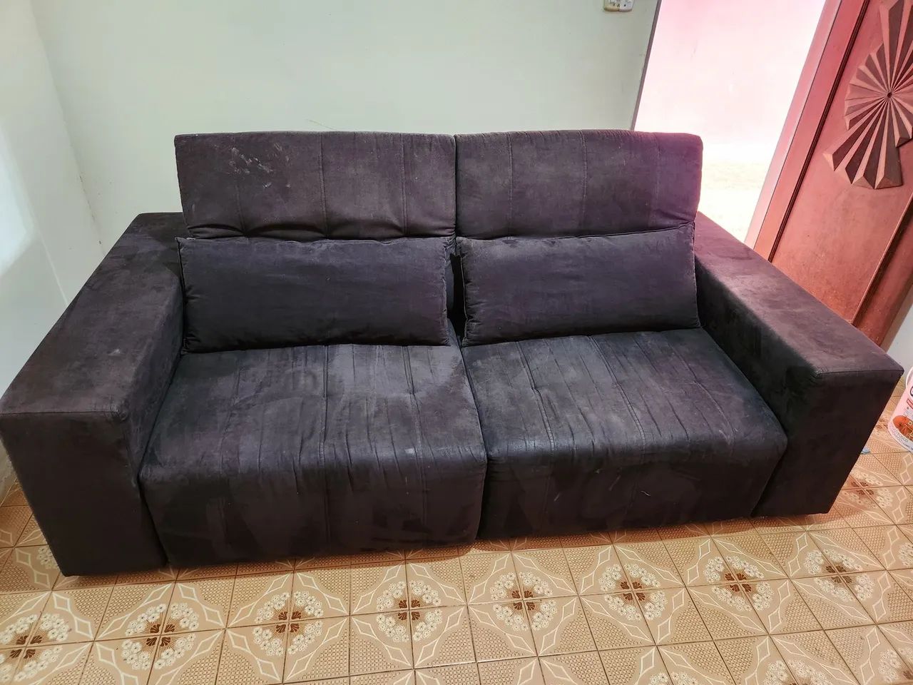 Sofa 3 lugares retrátil encosto reclináveis  - Foto 3