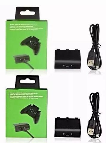 2bateria E Cabo Carregador Controle Xbox One Charge Play Kit