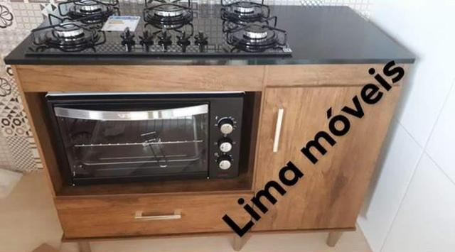 Balcão + Fogão 5b Atlas e Forno Elétrico(Promoção Black)