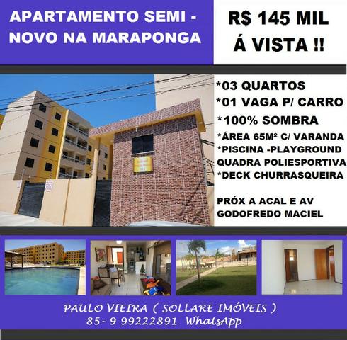 Apartamento 03 Quartos, Varanda e Lazer Com Piscina: R$ 145 Mil Á Vista !! 9 *