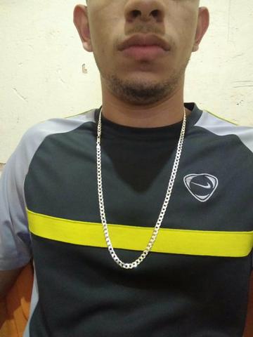 Cordão de prata escama de peixe 5mm 70cm 20g nova com garantia whats * - Foto 3