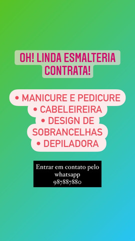 Contrata - se profissional da área de beleza