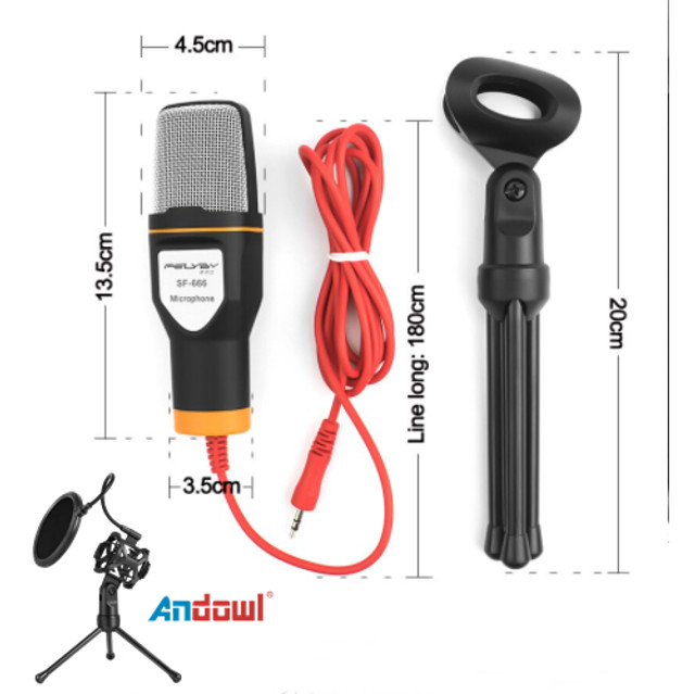 Microfone Condensador Com Tripé e Filtro Anti Puff - Foto 4