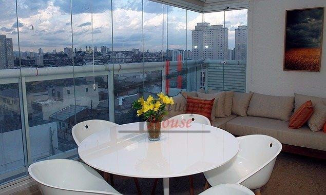 Apto Tatuapé 91 m2 (3 dorm 2 suites 2 Vagas Garagem Ampla Varanda Ótima Localização