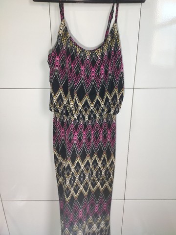 Vestido longo estampado