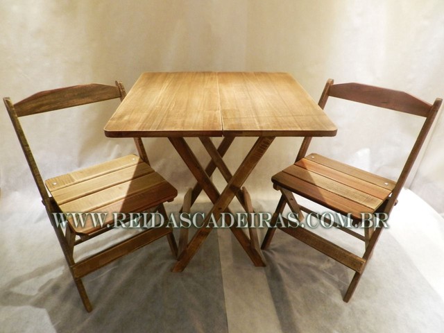 Mesa retrátil de madeira para hamburgueria 