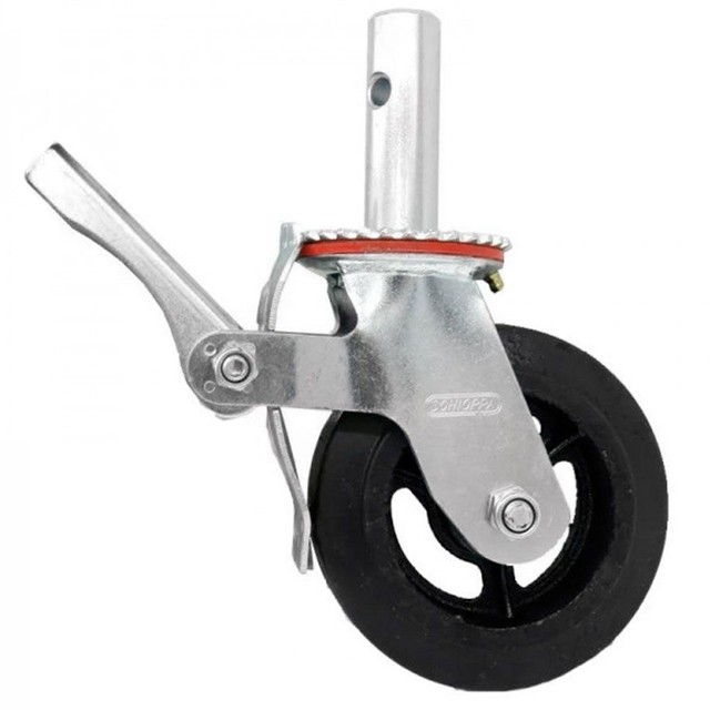 Rodizio para Andaimes com Roda de Borracha 150mm - SCHIOPPA- GCAEL-62BR-FP
