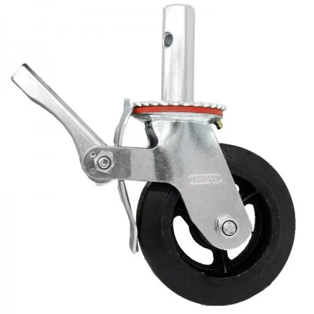 Rodizio para Andaimes com Roda de Borracha 150mm - SCHIOPPA- GCAEL-62BR-FP