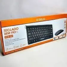 (NOVO) Kit Teclado e Mouse Sem Fio Gold TCD-02 - Foto 4