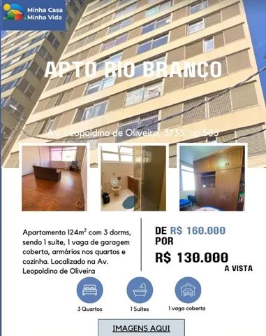 Captação de Apartamento a venda na Avenida Leopoldino de Oliveira - de 3392/3393 a 4049/4050, Centro, Uberaba, MG