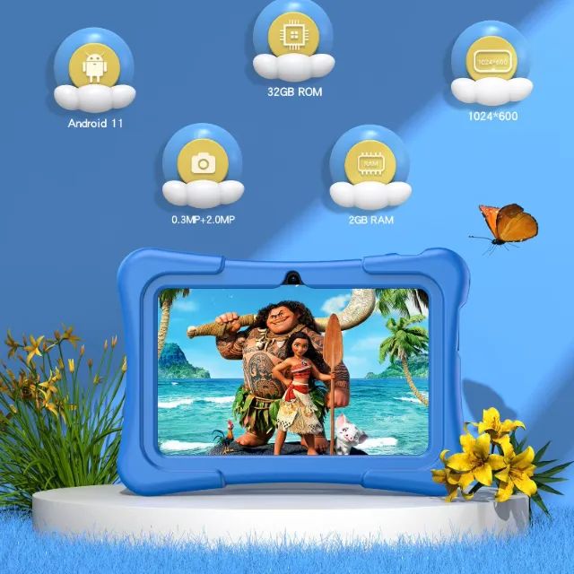 Tablet Infantil Pritom K7 Pro 2gb De Ram E 32gb De Armazenamento Capa  - Foto 4