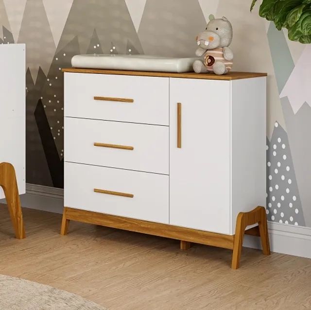 Cômoda Guti Retrô Branco 100%MDF tt3