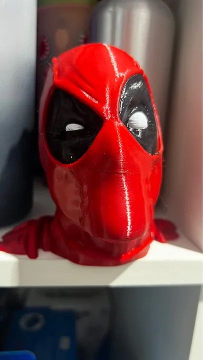 Cabeça Deadpool 3D 12cm super realista  - Foto 3