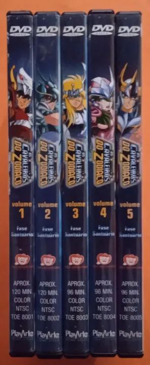 Dvd Os Cavaleiros do Zodíaco - Santuário 1 ao 5 - CDs, DVDs etc