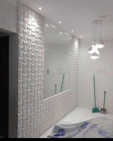 Aplicação de placas de gesso 3D  - Foto 6