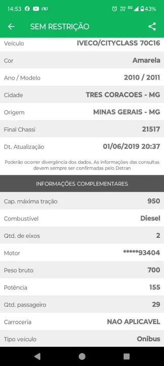 Vendo Volare V6 MWM 2.8. 29 lug / Iveco cityclass 3.0 (70C16) Euro 3 ano 2011  29  lug - Foto 5