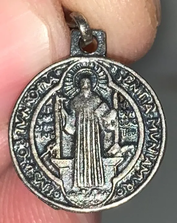 Medalha São Bento Pingente em Prata Lindíssimo e Detalhado